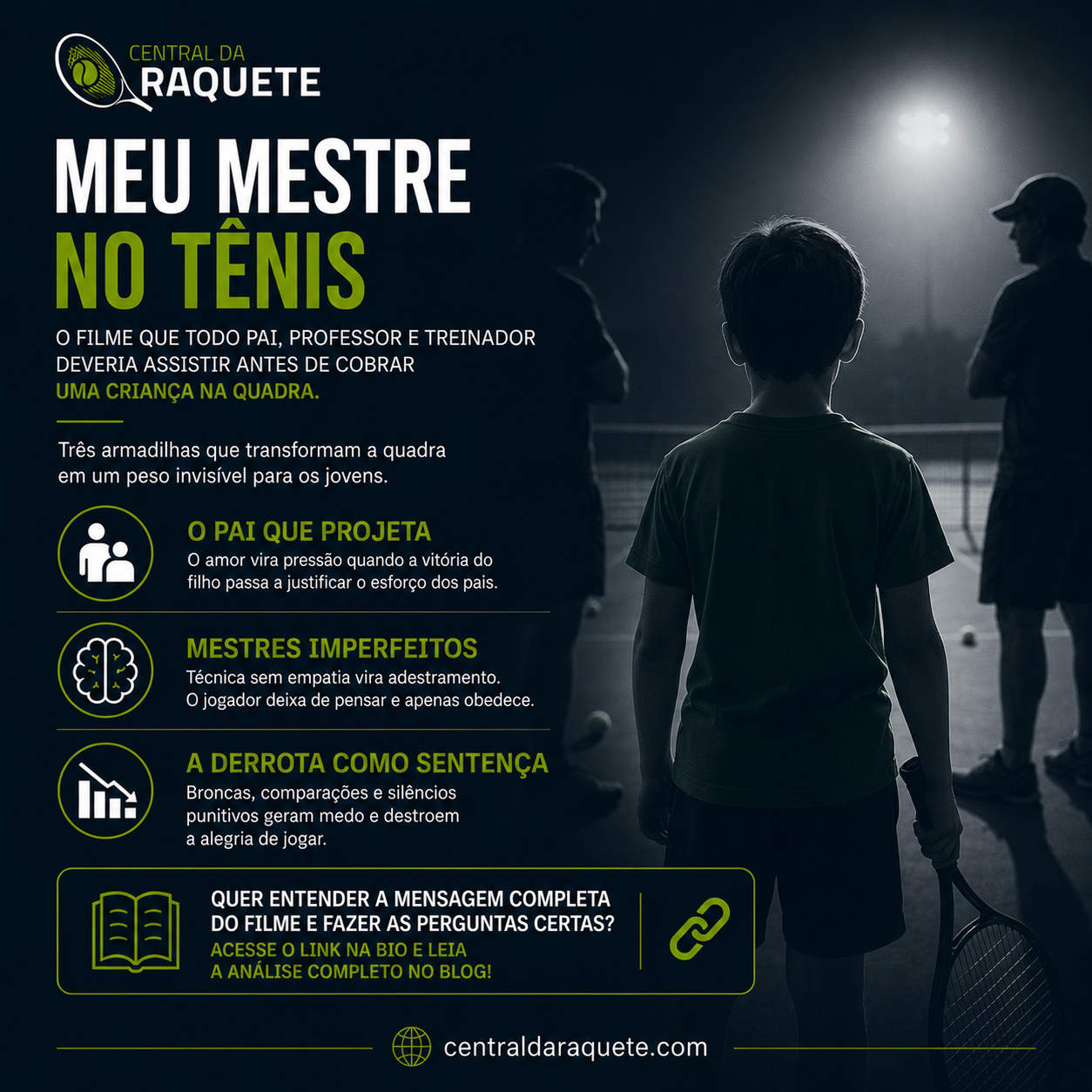Meu Mestre no Tênis: o filme que todo pai, professor e treinador deveria assistir antes de cobrar uma criança na quadra